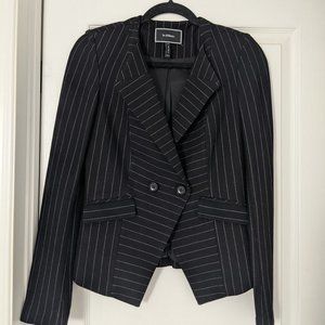 Double-breasted pinstripe blazer (XS)